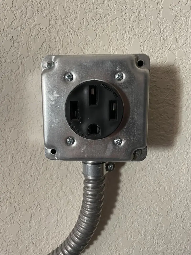NEMA 14-50 outlet installed for Smart Home Electrical in Brookshire